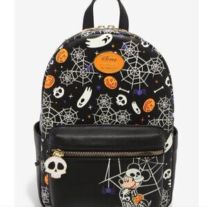 Her Universe Disney Mickey Mouse Halloween Skeleton Glow-In-The-Dark Mini Backpa